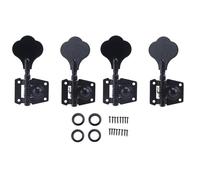 Cpolebev 4Pcs Guitar Tuning Pegs Electric Bass Tuner Peg Guitar Open Gear Tuning Pegs Machine Heads for Guitar Black
