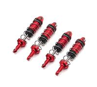 Cpolebev 4Pcs Metal Damper for SCY 16101 16102 16103 1/16 RC Car Upgrades Parts Accessories,Red