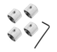 Cpolebev 4Pcs Metal Volume Tone Dome Tone Guitar Speed Control Knobs with Screws for Strat LP Electric Guitar or Bass