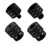 Cpolebev 4pcs Mic Stand Adapter, Mic Thread Adapters 1/4 Female to 5/8 Male Screw Adapter for Microphone Boom Camera Tripod