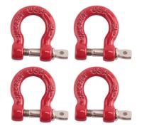 Cpolebev 4Pcs Red Metal Bumper D-Ring Tow Hook for 1/10 RC Crawler Car -4 Axial SCX10 90046 D90