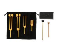 Cpolebev 4Pcs Tuning Fork Chakra Tuning Forks (4096C, MI528, 128C, OM136.1),Body Tuning Forks for Chakra Set, Sound