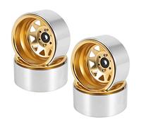 Cpolebev 4PCS Wagon Metal 1.9 Beadlock Wheel Hub Rim for 1/10 RC Crawler Axial SCX10 90046 TRX4 D90