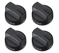 Cpolebev 4X W10339442 Stove Knob, Cooktop Burner Control Knobs Black Replacement Spare Parts Accessories WPW10339442 PS11753188
