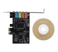 Cpolebev 5.1 Internal Sound Card for 10 with Low Profile Bracket, 3D Stereo PCI-E, CMI8738 Chip 32/64 Bit Sound Card PCI