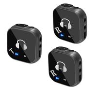Cpolebev 5.8G Wireless Earphone Monitor Headphone Wireless in Ear Monitor System with Transmitter Receiver Automatic Pairing