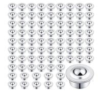 Cpolebev 5/8inch Roller Ball Transfer Bearing,80PCS -15H Carbon Steel Ball Bearing Rollers,Ball Transfer Bearing Casters