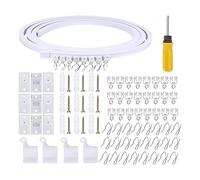 Cpolebev 5 Metre Bendable Ceiling Curtain Rail Replacement Flexible Ceiling Curtain Rail, Curtain Rail, Accessories, Curved Curtain Rail