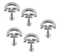 Cpolebev 5 Pack 1/4inch Quick Release Plate Mounting Screw D-ring D Shaft QR Screw Adapter Mount for DSLR Camera Tripod Monopod QR Plate Ballhead Stabilizer