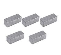 Cpolebev 5 Pcs Guitar Effects Pedal Aluminum Stomp Box Enclosure for DIY Guitar Pedal Kit 1590A