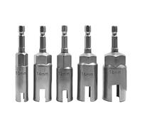 Cpolebev 5 PCS Power Wing Nut Driver Set with 1/4 Inch Hex Shank Slot Wing Nuts Drill Bit Socket Wrenches Tools Set for Panel