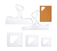 Cpolebev 5 Pcs Router Templates for Woodworking Acrylic Templates Angled Curvy Tracing Stencils Guide Tools for Kitchen