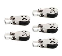 Cpolebev 5 PCS Stainless Steel Pulley Nylon Pulley Sailing Yacht Ship Pulley Nylon Rope Pulley