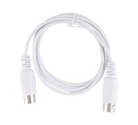Cpolebev 5 Pin MIDI DIN PLUG Extension Cable Male to Male /9.8FT White