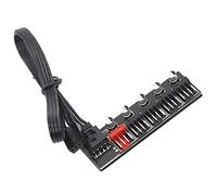 Cpolebev 5 Port PC Fan Hub Splitter Speed Controller Adapter for 4 Pin PWM Cooler Cooling Fan Computer Cables Connectors
