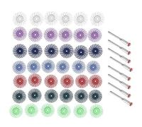 Cpolebev 50Pcs 1 Inch Radial Bristle Disc Kit Abrasive Brush 3mm Shank Detail Polishing Wheel for Rotary Tool Accessories