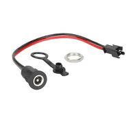 Cpolebev 50V DC 5.5x2.1mm DC Power Socket Panel Mount Connector with Metal Nut Buckle
