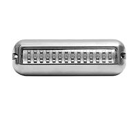 Cpolebev 50W 42 LEDs Boat Transom Light Stainless Steel Waterproof Marine Boat Underwater Pontoon Transom Lamp Universal,Blue