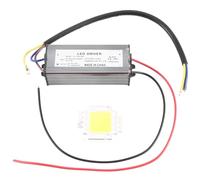 Cpolebev 50W LED Driver Waterproof IP67 Power Supply High Power Adapter + 50W LED Chip Bulb Energy Saving for DIY Daylight
