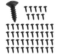 Cpolebev 50x Guitar Bass Screws Parts for Scratchplates Pickguard, Black