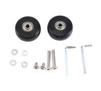 Cpolebev 50X22mm Set of 2 Luggage Suitcase Replacement Parts Accessories Wheels,PU Swivel Caster Wheels Carbon Steel Bearings Repair Kits