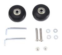 Cpolebev 50X24mm Set of 2 Luggage Suitcase Replacement Parts Wheels,PU Swivel Caster Wheels Carbon Steel Bearings Repair Kits