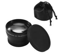 Cpolebev 52mm 2X Magnification Telephoto Lens for AF-S 18-55mm 55-200mm Lens Camera