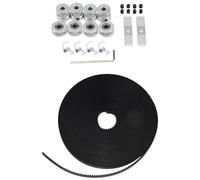 Cpolebev 5Mx6Mm Timing Belt +4Pcs 20 Tooth 5Mm Inner Diameter Pulley +4Pcs Idler + 4Pcs Tensioner Spring Torsion +2Pcs Gear Clamp Mount and Hex Wrench for 3D Printer