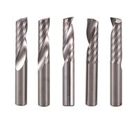 Cpolebev 5Pcs 6Mm 1/4 Inch Carbide CNC Router Bits One Single Flute End Mill Tools 22Mm