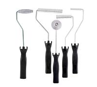 Cpolebev 5Pcs Fiberglass Laminating Aluminum Paddle Mould Vertical Roller Kit Bubble GRP Work for Bathtub Boat Repair