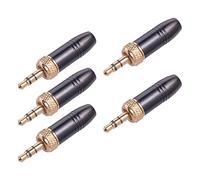 Cpolebev 5Pcs Lavalier Lapel Microphone 3.5mm Audio Plug with M6 Internal Thread Internal Thread Cable for-