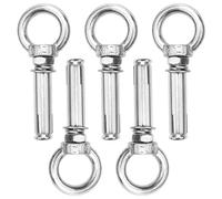 Cpolebev 5Pcs M8 x 60mm Expansion Bolt Anchor Bolt 304 Stainless Steel Ring Lifting Anchor Eye Bolt Expansion Eyebolt