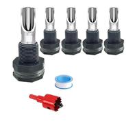 Cpolebev 5PCS Pig Waterer Nipples, Automatic Pig Nipple Water Drinker for, Stainless Steel Pig Waterer System