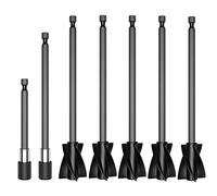 Cpolebev 5Pcs Resin Mixer Paddles with 2 Extension Rods, Epoxy Mixer Attachment for Powerful Mixing Paint Stirrer Drill Attachment