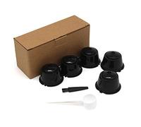Cpolebev 5PCS Reusable for for Coffee Capsule Filter Cup Refillable Filter Basket Caps Reusable Spoon Brush-B