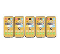 Cpolebev 5pcs Wireless Switches for E27 Ceiling Fan Light 3-Speed Timing Remote Control 1-4h Timing Remote Control