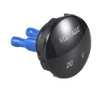 Cpolebev 5V-25V DC Voltmeter LED Digital Display Panel Mounted Round Waterproof Car Motorcycle Car
