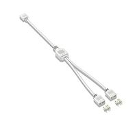 Cpolebev 5V 3-Pin Extension Cable for Computer Motherboard 1 Point 2 Hub Cable Connection Extension ARGB Splitter, White