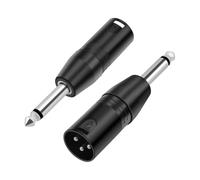 Cpolebev 6.35mm Mono Male to XLR 3 Pin Male Audio Plug Converter Adapter Connector for Headphone Microphone Amplifier