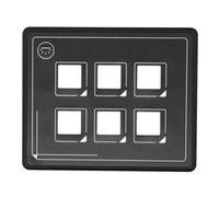 Cpolebev 6-Bit Bluetooth Switch Panel, Push Button Switch Auxiliary Panel, Touch Type Backlit Membrane Control Switch Box