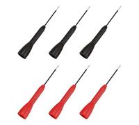 Cpolebev 6 Pack 2mm Needle Test Probes, 600V/10A Non-Destructive Multimeter Test for Leads Tl71 Tl75-3 Black & 3 Red