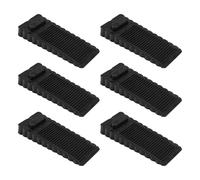 Cpolebev 6 Pack Door Stopper Rubber Wedge - Sturdy and Stackable Door Stoppers - Slip- Rubber Door Stop Works on All