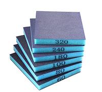 Cpolebev 6 Pcs Sanding Block 60/80/100/180/240/320 Grit, Wet and Dry Dual Use for Wood Metal Wall