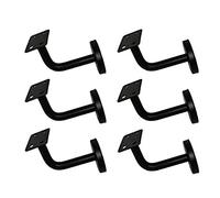 Cpolebev 6 Pcs Stainless Steel Stair Handrail Bracket, Heavy Duty Stair Rail Support, Railing Brackets for Flat Rails,60mm x 60mm
