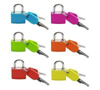 Cpolebev 6 Pcs Suitcase Locks with Keys Small Luggage Padlocks Mini Keyed Padlock Metal Padlocks for School Gym Classroom