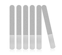 Cpolebev 6 Pieces Stainless Steel Nail File Double-Sided Diamond Nail File Metal Nail File Manicure File for Family and Travel