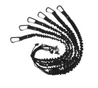 Cpolebev 6 Pieces Tool Lanyard,Outdoor Tool Rope,High-Altitude Fall Prevention Safety Rope,Retractable Elastic Tool Rope,Black
