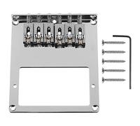 Cpolebev 6 Roller Saddle 6 String Humbucker Guitar Bridge for Tele Guitar (Chrome)