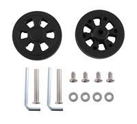 Cpolebev 60mmx15mm Luggage Wheels Replacement Suitcase Replacement Wheels Wear Environmental Protection PU Black Pair