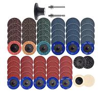 Cpolebev 60Pcs Sanding Discs Aluminium Oxide Discs 2 Inch Quick Change Sanding Discs with 1/4Inch Holders, Die Grinder Conditioning